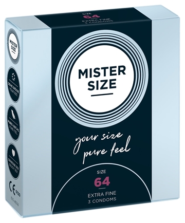 Mister Size kondom størrelse 64 3stk